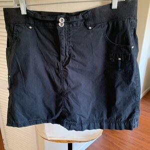 Lane Bryant black Cotton Casual skort , look of mini skirt, comfort of shorts